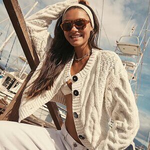 ⭐️New⭐️ Free People Bonfire Cardigan Sweater in Cream
